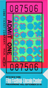 Lincoln Center Ticket 1967